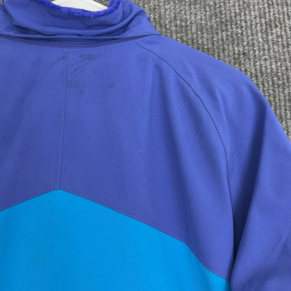 LL Bean Ski‎ Jacket Kids 18 Blue Purple TEK Waterproof Colorblock Winter Coat